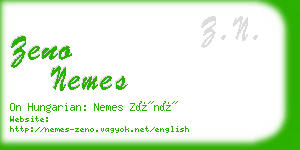 zeno nemes business card